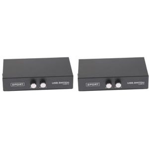 2 set USB 2.0 Handmatig Delen Schakelaar 2 Port HUB Adapter Voor PC Scanner Printer