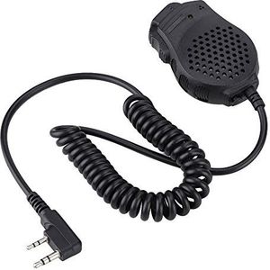 Walkie Talkie-luidsprekermicrofoon, dubbele PTT-handheld schouder 2-weg radio-buitenluidspreker-microfoon voor Walkie Talkie UV-82-serie