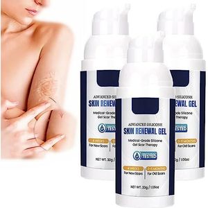 Silvive Advanced Silicone Skin Renewal Gel, Scar Cream Gel, Advanced Scar Gel, Scar Removal Gel, Vermindert Het Uiterlijk Van Oude En Nieuwe Littekens (3 flessen)