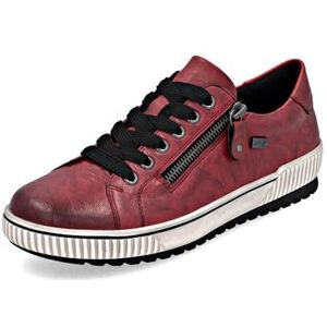 Remonte - Sneaker - Grijs - Glattleder - Rits en Vetersluiting