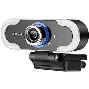 Web Camera, Webcam 1080P 2K Web Camera Met Microfoon Computer PC Web Cam for Live-uitzending Videobellen Conferentie Invullicht