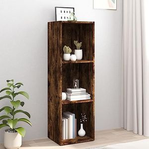 DIGBYS Boekenkast/TV-kast Gerookt Eiken 36x30x114 cm Engineered Wood