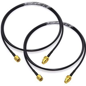 Bingfu SMA Male to SMA Female Bulkhead Mount RG174 Antenna Extension Coaxial Cable 1m (2-Pack) for 4G LTE Router Gateway Modem Cellular Router Gateway SDR Dongle Receiver