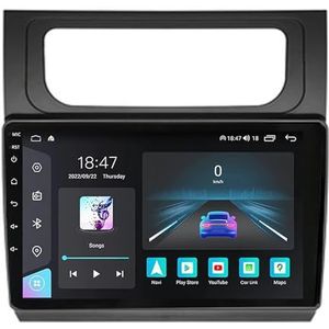 Android 14 autoradio voor VW Volkswagen Touran 2011-2015 Carplay Wireless Android Auto,Dubbel Din autoradio 9 Inch met Navigatie WiFi GPS HiFi RDS/FM+AHD achteruitrijcamera/DVR(A2 2G+32G)