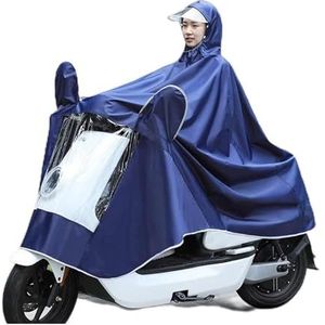 Fietsregencape, Regenponcholity scooterhoes Larrain Cape Coatlity scooter motorfiets regenjas regenhoes(Navy Blue,Double 5Xl)