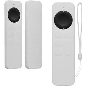 kwmobile hoes compatibel met Apple Siri Remote 3rd / 2nd Gen hoes - Siliconen anti-slip hoes voor afstandsbediening in wit