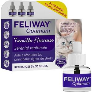 Feliway Optimale anti-stress kattenverzorging, 3 x 48 ml