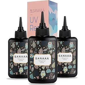 UV-Hars UV Resin Crystal Clear Hard Ultraviolet uithardende Epoxy Hars voor DIY oorbel hanger sieraden maken (300g)…