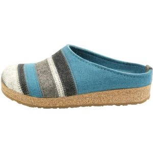 Haflinger pantoffels volwassenen Grizzly Stripes 711049, grootte:39, kleur:Grijs