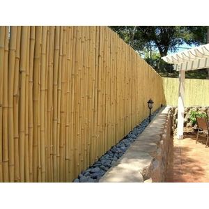 DE-COmmerce® Hoogwaardige bamboe schutting privacyscherm ATY Nature, bovenaan gesloten, tuinafscheiding, privacyscherm voor tuin, terras, balkon (HxB) 180 cm x 180 cm
