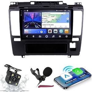 Android 14 Autoradio Navi voor N-issan Tiida (2005-2010) 9-inch QLED-scherm autoradio met draadloze Carplay Android Auto GPS-navigatie met BT5.0 HIFI FM 5G-WiFi SWC RDS MIC,M200s