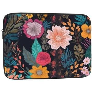 Laptophoes Kleurrijke Boho Bloemen Slanke Laptop Case Cover Duurzame Aktetas Schokbestendige Beschermende Notebook Case Voor Reizen Werk