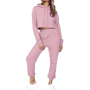 Dames sportpak Comfortabele thuisjumpsuit met lange mouwen en trekkoord L