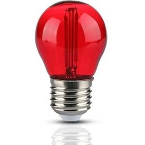 Silamp LED-lamp E27 filament 2W G45 rood