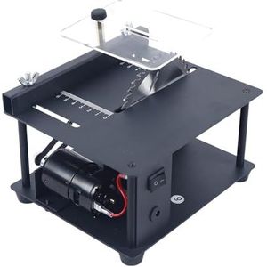 Mini elektrische houtbewerkingszaag Desktop-schuiftafelzaag Bank acrylsnijder Miniatuur precisie-desktopzaag