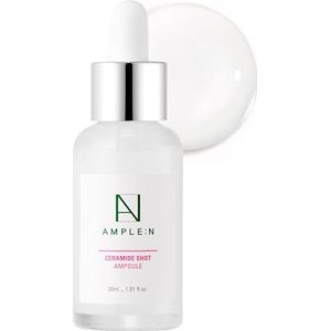 CORÉANA AMPLE:N Ceramide Shot Ampoule 30 ml - Sterk geconcentreerd ultiem hydraterend gezichtsserum voor de droge en ruwe huid, vochtvergrendelend, verminderde rimpels