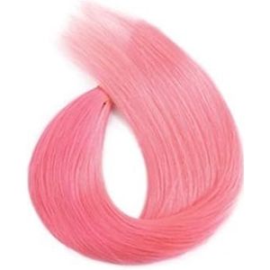 Paardenstaartverlenging, Blonde rechte paardenstaartextensies for vrouwen Nephaar(Pink)