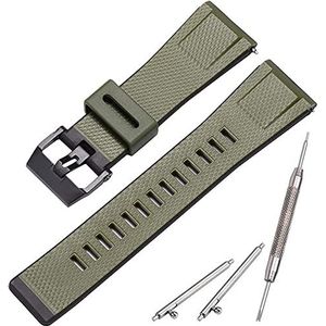 horlogebandje Hars Geschikt for Caiso GA-2000 PRG-600 650 PRW-6600 Heren Rubber Sport 24mm Armband Horlogeband Accessoires (Kleur: Grijs) (Color : Army Green Black)