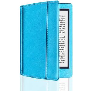 Flip Case Geschikt for Kobo Glo 6 Inch Ereader ebooks Model N613 PU lederen beschermhoes (Color : Sky blue)