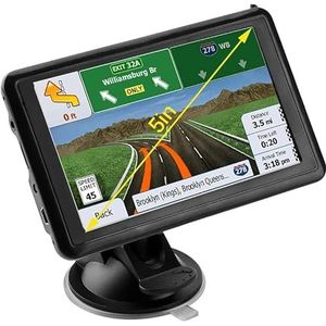 Auto GPS 5 inch, voor auto's, vrachtwagens, kamperen, meertalige spraakbegeleiding, met kaarten van 2023 uit Frankrijk en Europa (gratis levenslange updates)