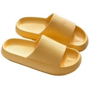 fengqingyunyan0304 Slides, damessandalen voor douche, zwembad en binnen en buiten, voor dames en heren, Geel, 39 EU