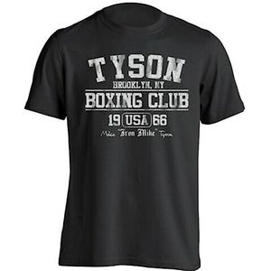 Tyson Boxing Club Retro Mike Tyson Iron Mike Boxing Fans T Shirt 100% Cotton Short Sleeve O-Neck T-shirt Casual Mens Top Black XXL