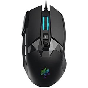 MOJO Pro Performance Silent Gaming Mouse - Wired Gaming Mouse w/9 Programmable Buttons Including Sniper (Rapid Fire) Key, 12000 DPI, 1000 Hz, Force Adjustable Buttons, Custom Gamer Profiles, and More