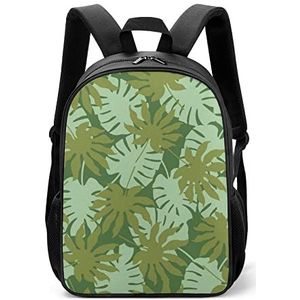 Green Tropical Monstera Lichtgewicht Rugzak Reizen Laptop Tas Casual Dagrugzak voor Mannen Vrouwen