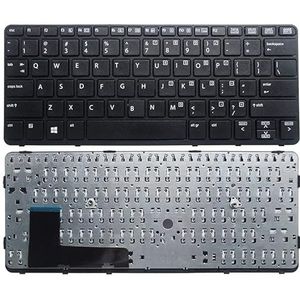 US laptoptoetsenbord VOOR HP voor EliteBook 820 G1 G2 720 725 GEEN punt achtergrondverlichting(Black frame)