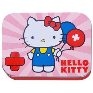 Roze Hello Kitty kinderpleisters, metalen doosje, 24 pleisters, mooi design, opbergdoosje voor pleisters voor kinderen, geschikt voor rugzak, handtas