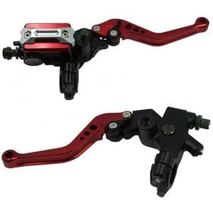 Koppelingshendel Remhendel Verstelbare 22mm 2 Stuks Hydraulische Schijfrem Bovenste Pomp Motorfiets Koppeling Handremhendel(Red)