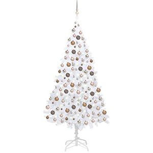 SMTSEC Kunstmatige Kerstboom met Ballenset Wit 240 cm
