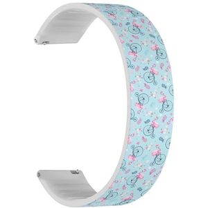 Solo Loop band compatibel met Garmin Forerunner 255/255 Music, 265, 745, Venu 2, Venu 3, Vivoactive 4 (schattige giraffe print kinderen), snelsluiting, 22 mm rekbare siliconen band, accessoire,