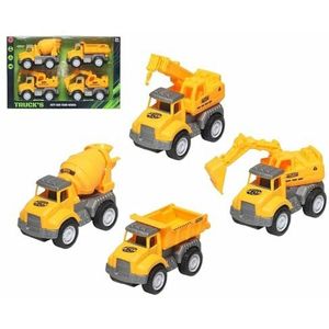 BigBuy Fun mini vrachtwagen set geel