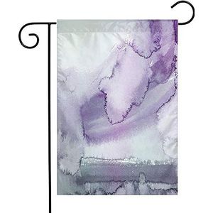 Tuinvlag 30 x 45 cm, violet weer grijs regenachtig aquarel ombre aquarel uitnodigingen wassen achtergrond papier abstracte vlaggen banner muur decor zomer vlaggen, voor carnaval, tuin
