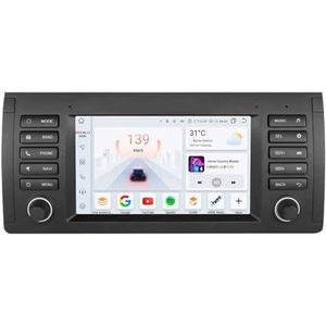 Android 15 Radio,voor BMW 5 Series E39 1996-2007, 7 inch Touchscreen Autoradio met Wireless CarPlay Android Auto Bluetooth WIFI GPS-navigatie swc(A 4core (2G+32G))