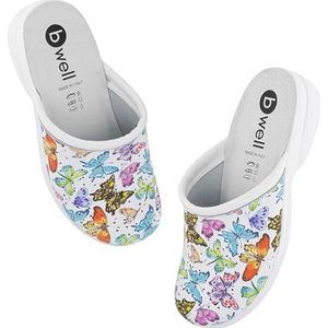B-well Aerial Lady/Man Medische schoenen voor dames, klompen, ziekenhuisschoenen, antibacterieel, in de maten 35-46, Butterfly Breeze, 37 EU