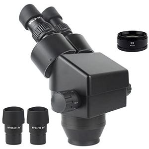 Handheld Digitale Microscoop Accessoires Verrekijker Microscoop Vergroting Continue Zoom 7X-45X Stereo Microscoop Hoofd WF10X/20mm Oculair Microscoop Accessoires (Kleur: Met 2,0x)