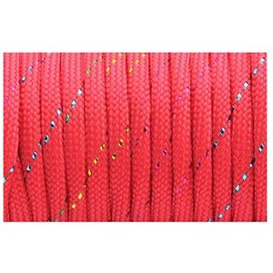 Klimtouw, Campingtouw, 550 Parachute Rope Lanyard Rope Type III 7 Strand 100ft Rock Climbing Camping Survival Gear (Kleur: Rood kleurrijk, Lengte (m): 100 voet) (Color : Red Colorful, Size : 50feet