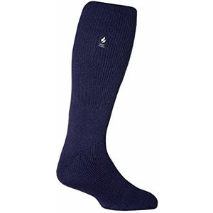 HEAT HOLDERS - Mens & Womens knie hoge thermische sokken | Extra dikke warme sokken met pluizige geïsoleerde binnenkant voor de winter | Ideale sokken voor outdoor laarzen, marineblauw, 40-44 EU