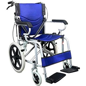 Rolstoel opvouwbare scootmobielen met opvouwbare rugleuning, handmatig zelfrijdende lichtgewicht opvouwbare rolstoel gewatteerde stoel