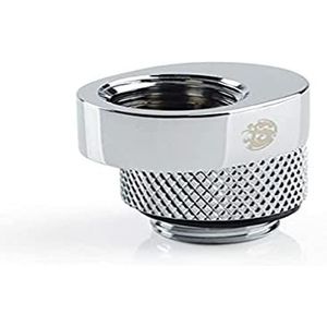 Bitspower X-Cross Adapter G1/4"" AG op G1/4"" IG - 5mm offset, zilver glanzend