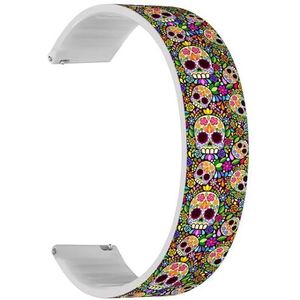Solo Loop band compatibel met Amazfit GTS 4 / GTS 4 Mini / GTS 3 / GTS 2 / GTS 2e / GTS 2 mini / GTS (Sunflowers Digital Realism Vintage) Quick-Release 22 mm rekbare siliconen band band accessoire,