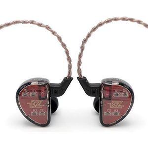 Linsoul KZ AS10 5BA HiFi Stereo in-Ear Koptelefoon Hoge Resolutie Oorkoptelefoon met 0.75mm 2-pins kabel, Vijf Gebalanceerde Armatuur Drivers, Ruisonderdrukking(Zonder Mic,Zwart)