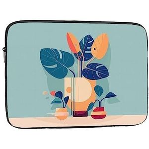 Blauw Oranje Turtleback Bamboe Laptop Case, Laptop Sleeve, 13 inch Laptop Tas Shockproof Beschermende Notebook Case, Aktetas Dragen Laptop Cover