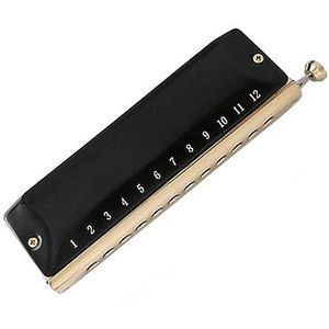 Chromatische Mondharmonica 12 Gaten ABS Kam C-sleutel Fosforbrons Rietharpinstrument Harmonica Muziekinstrumenten (Color : 04)