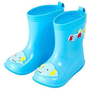 Regenschoenen for jongens en meisjes, regenlaarzen, waterdichte schoenen, antislip regenlaarzen(Color:Blue,Size:19/19CM)