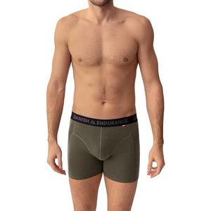 DANISH ENDURANCE Merinowol Boxers, Geurbestendige, Zweetafvoerende Onderbroek, Met of Zonder Gulp, 1 Pack, Groen Melange, XL
