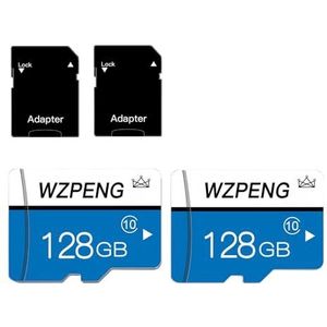 128 GB Micro Sd-kaart Klasse 10 Geheugenkaart met sd Adapter Snelle Snelheid TF-kaart voor Tablet/Mobiele Telefoon/Camera -2 STKS