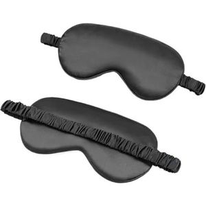 Geïmiteerde zijden ooglapje, schaduw, slaap, oogmasker, ooglapje, reizen, relaxhoes, oogschaduw, gezondheid, slaapschild, zachte oogverzorgingshulpmiddelen (zwart, 1 stuks)